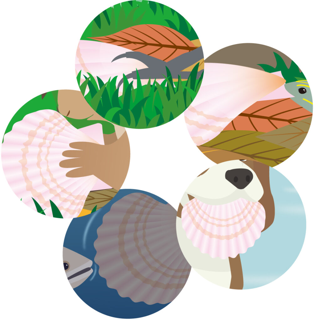 絵本「だれのたからもの?」様々なワンシーン